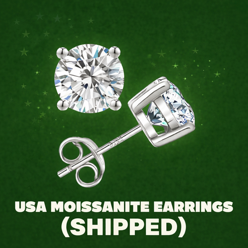 Moissanite Stud Earrings 5.5mm (SHIPPED)